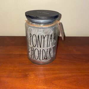 Rae Dunn Black and Clear Ponytail Holders